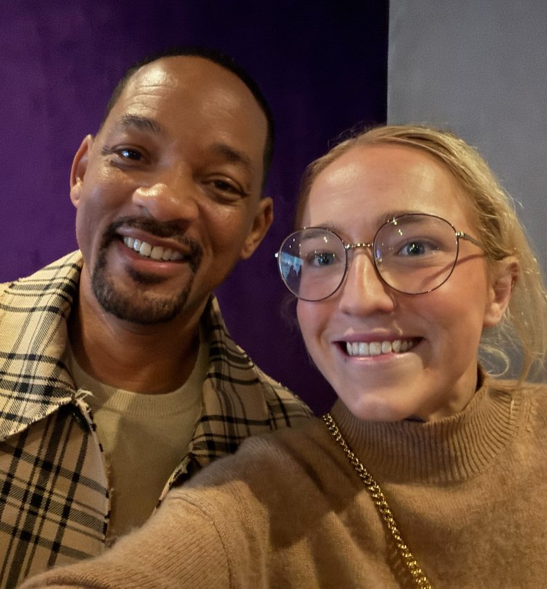 SVA student taking a selfie with Will Smith